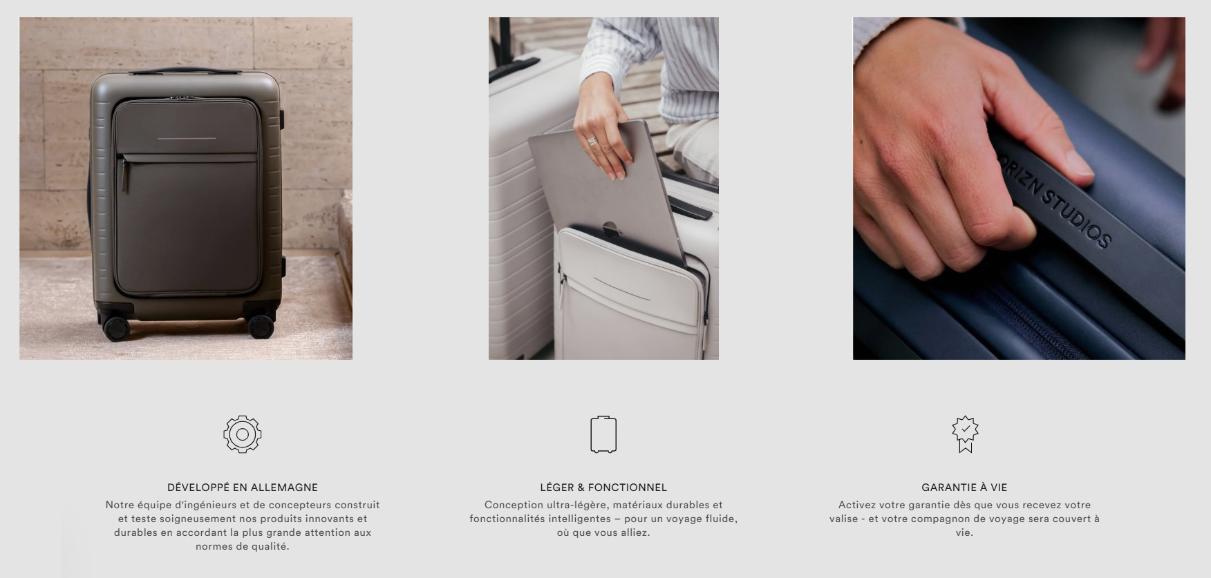Horizn caractéristiques valise M5 Pro