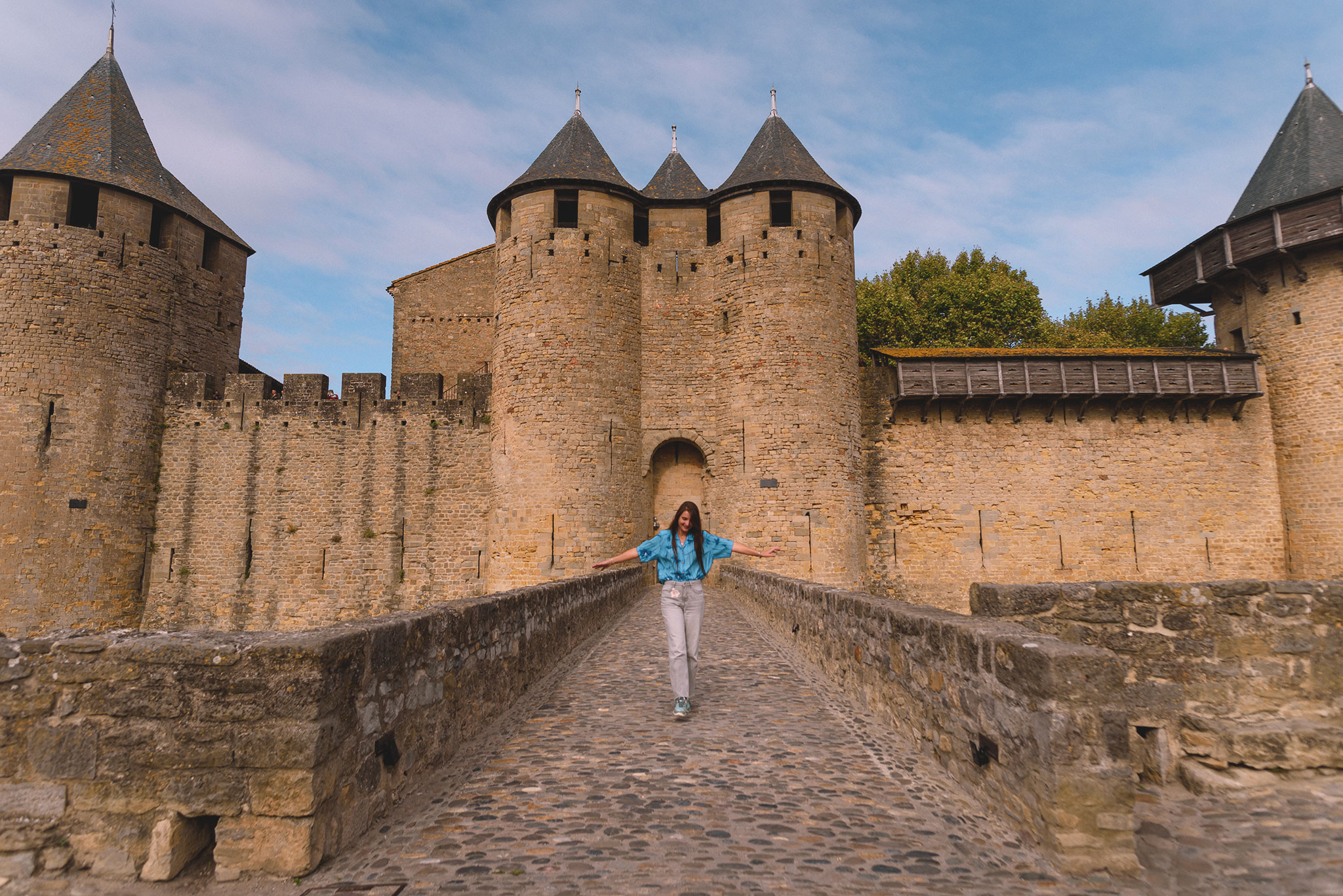 La château de la cité médiévale de Carcassonne, un site Cathare