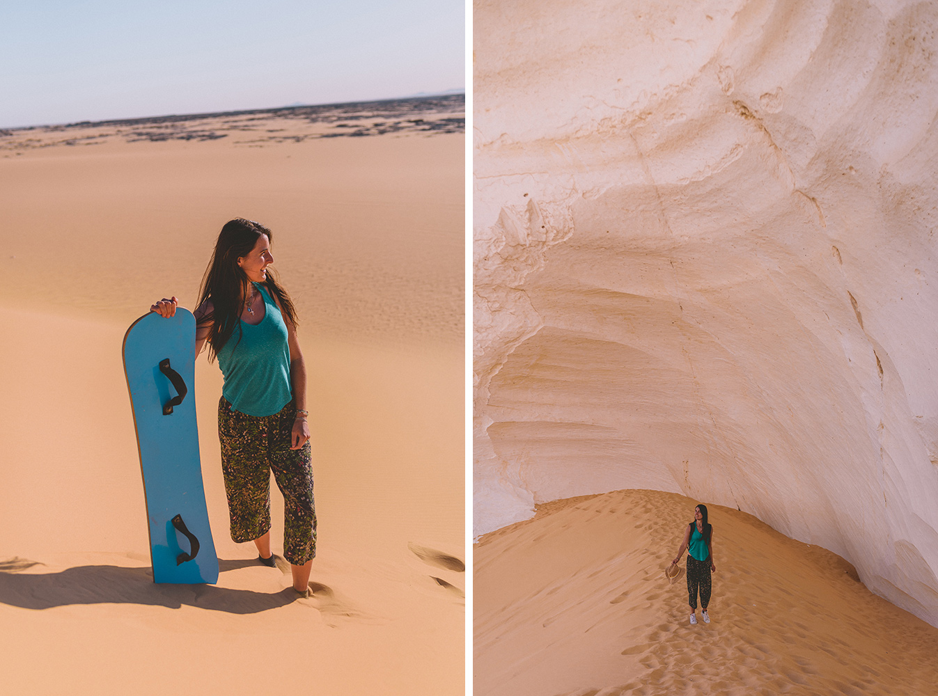 Sandboard désert d'Egypte