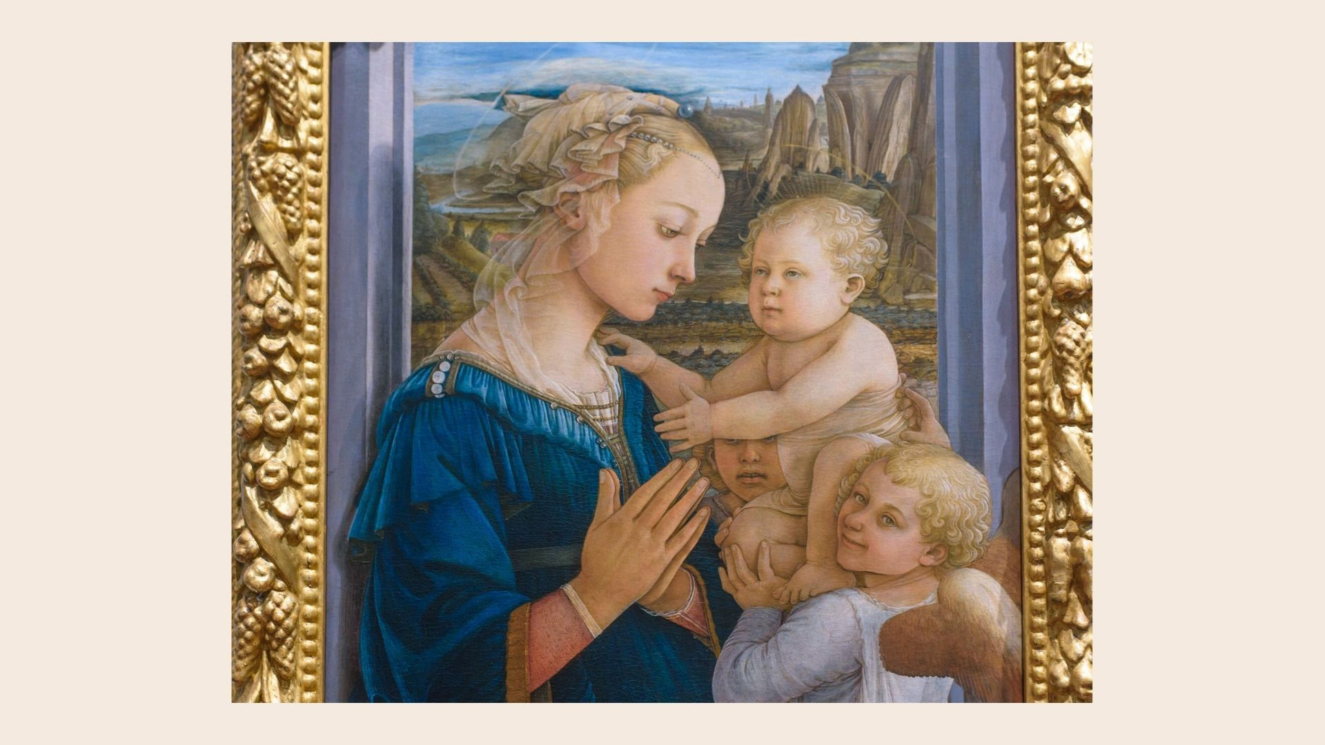 Madone et enfant avec deux anges de Filippo Lippi