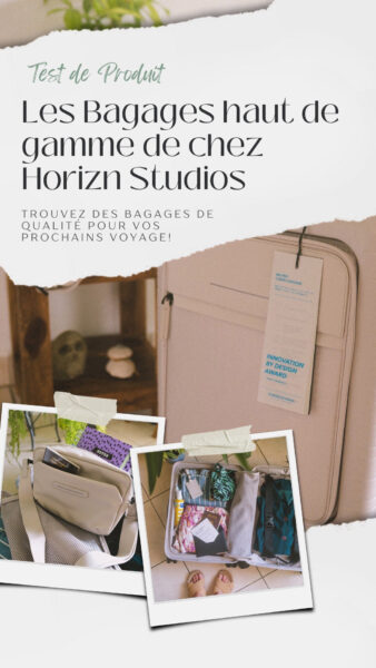 Partage Pinterest de l'article du test des bagages Horizn Studios