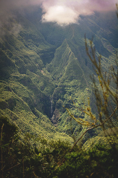 Paysages grandioses de l'île de la réunion