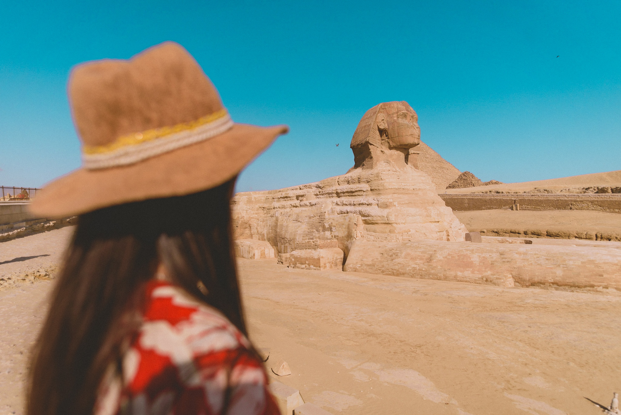 Le Sphinx aux pyramides de Gizeh
