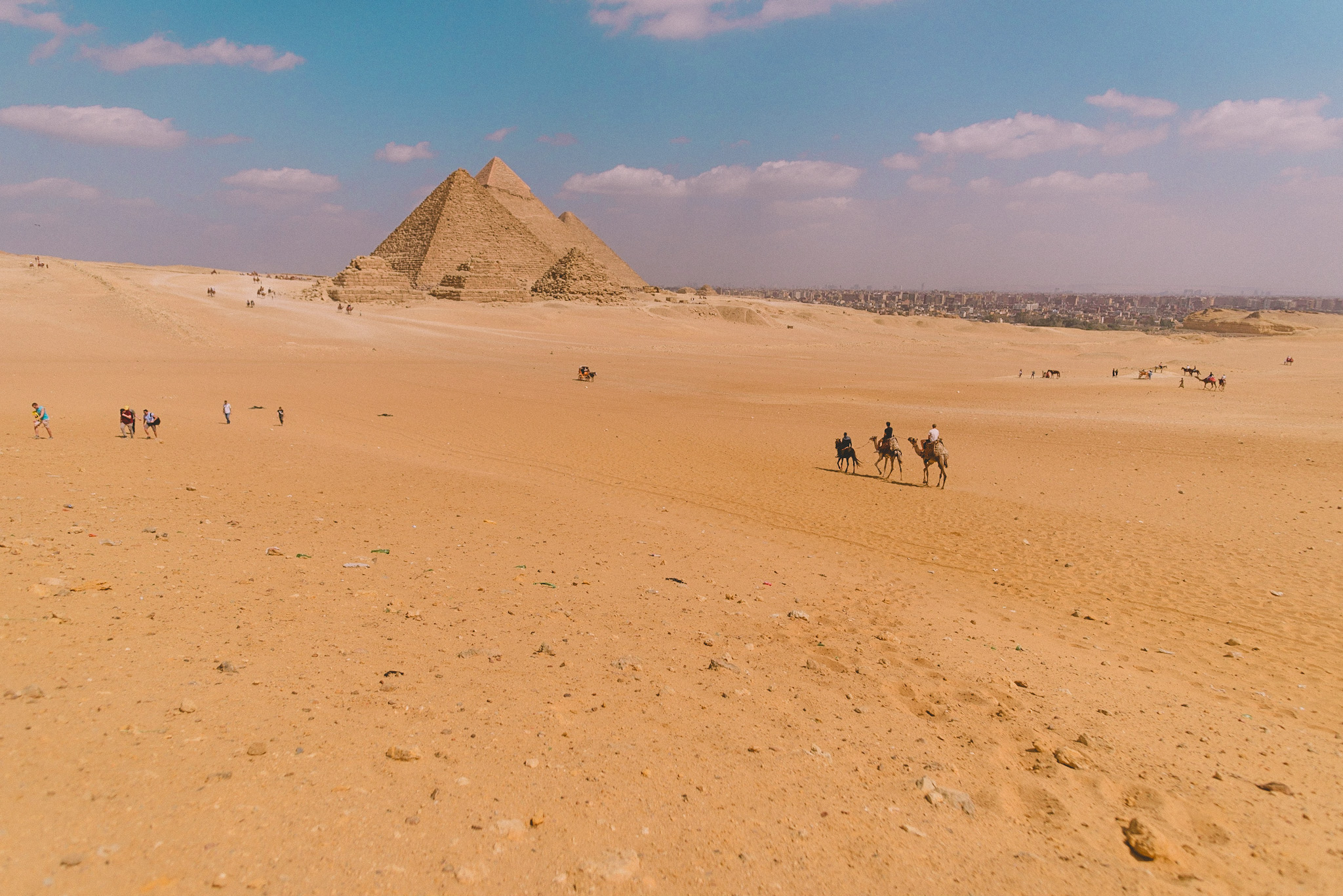 Le site de Gizeh, grandes pyramides d'Egypte